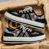 2025年 春夏季男士百搭休闲日常潮流透气厚底新款男士平底布鞋