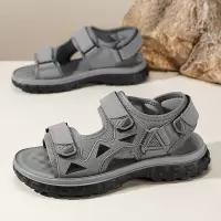 2025年男款春夏季新款潮流透气舒适休闲露趾百搭日常魔术贴男士凉