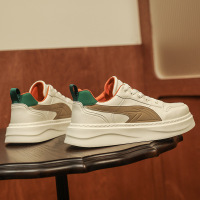 2025新款男鞋超迁皮潮牌高级感小白鞋学生成人增高厚底运动板鞋