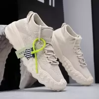 2025春夏透气飞织百搭新款男士运动休闲注塑圆头时尚日常情侣鞋