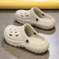 包头拖鞋男女同款夏季出行运动沙滩凉鞋男士户外舒适纯色洞洞鞋