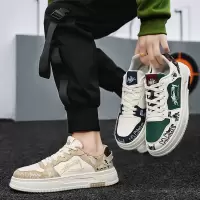 小白鞋男春季透气运动休闲小众设计感板鞋男百搭厚底增高男鞋潮鞋