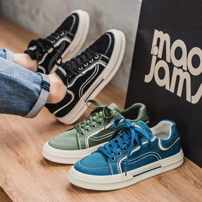 帆布鞋男夏季透气休闲软底板鞋青少年运动鞋韩版百搭简约布鞋2025