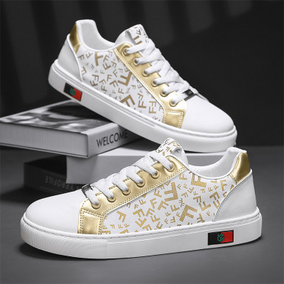 时尚字母印花男鞋板鞋小白鞋潮流休闲鞋子男士夏季百搭运动鞋