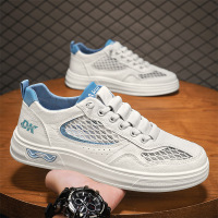 春夏季男鞋2025新款简约时尚潮流四季百搭休闲板鞋系带舒适运动鞋