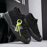 椰子男鞋2025新款春季透气飞织网鞋男士休闲百搭轻便袜子运动潮鞋