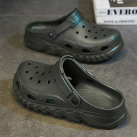 洞洞鞋男款2025年新款夏季厚底拖鞋包头凉拖休闲软底沙滩情侣鞋