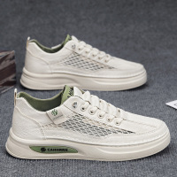 男士四季可穿舒适透气平跟浅口拼色休闲百搭日常免系带男款板鞋