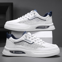 男士四季可穿舒适透气平跟浅口拼色休闲百搭日常免系带男款板鞋