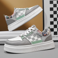 男士潮流板鞋四季可穿新款透气休闲时尚舒适百搭日常拼色厚底男鞋