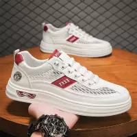 男鞋2025夏季款新款低帮系带休闲鞋男士时尚潮流百搭拼色运动板鞋