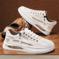 男鞋2025新款一脚蹬高档休闲板鞋厚底工装潮鞋懒人舒适百搭小白鞋