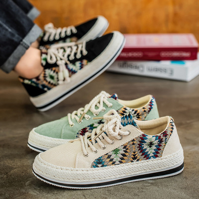 男鞋2025透气灯芯绒布软底帆布鞋男款运动休闲上班工作板鞋春季