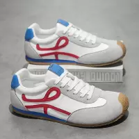 男鞋四季可穿新款潮流圆头百搭透气系带厚底德训休闲拼色舒适男鞋