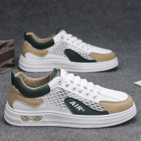 男鞋夏季低帮透气休闲平底拼色男士潮流套脚时尚舒适百搭日常板鞋