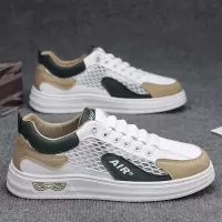 男鞋夏季低帮透气休闲平底拼色男士潮流套脚时尚舒适百搭日常板鞋