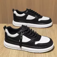 男鞋春夏季2025新款潮流圆头百搭透气厚底运动休闲拼色舒适男鞋