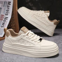 男鞋春夏季新款潮流圆头百搭透气时尚厚底运动休闲拼色舒适男鞋