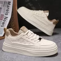 男鞋春夏季新款潮流圆头百搭透气时尚厚底运动休闲拼色舒适男鞋