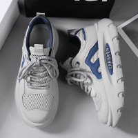 男鞋春夏季新款男士跑步运动鞋透气拼色时尚休闲百搭日常舒适男鞋