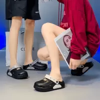 踩屎感拖鞋男夏季外穿海边沙滩运动凉鞋青少年户外开车两用洞洞鞋