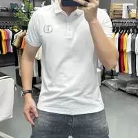 夏季新款POLO衫男士短袖体恤半袖翻领Polo打底衫上衣反领烫钻时尚