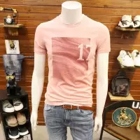 产家直销新款夏 短袖男半袖衫半截袖潮流时尚印花圆领青年