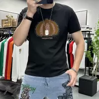 夏季新款南瓜短袖T恤男士圆领半袖体恤圆领体恤烫钻上衣丝光棉潮i