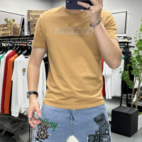 夏季新款立体字母潮流短袖T恤男士圆领半袖打底衫时尚潮流欧洲站