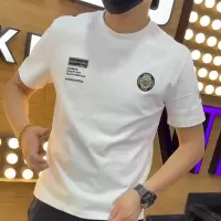 夏季男士短袖T恤个性帅气T恤印花刺绣圆领半袖潮牌网红修身潮