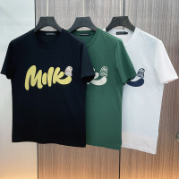 夏季短袖圆领T恤男士上衣刺绣潮流修身简约字母打底休闲半袖