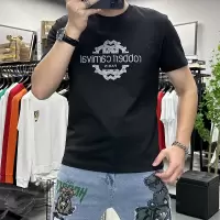 欧洲站潮流夏季新款修身短袖T恤男士上衣丝光棉字母时尚圆领半袖