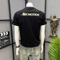 欧货夏季新款刺绣丝光棉男士修身短袖T恤印花圆领半袖男装体恤ins