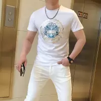 欧货流行丝光棉T恤男夏季新款青年时尚潮帅气休闲短袖男上衣