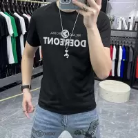 欧货短袖T恤男夏季新款时尚修身丝光棉男士半袖打底衫体恤上衣潮