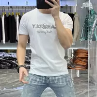 男士夏季新款个性潮流休闲时尚百搭圆领修身字母印花短袖T恤