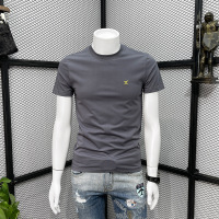 男士短袖T恤潮流夏季新款圆领休闲体恤修身简约打底半袖上衣