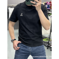 男装衣服夏季新款男士短袖T恤刺绣圆领修身男t打底体恤衫