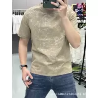 痞帅半袖夏季新款碎花扎染短袖潮流时尚个性修身圆领T恤男士上衣t