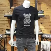 短袖T恤熊印花潮款青年圆领丝光棉修身休闲半袖T恤百搭欧洲站