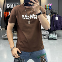 短袖T恤男夏季新款潮流圆领简约印花潮ins休闲上衣T恤修身欧洲站