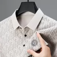 2025夏季新款男式短袖Polo衫商务休闲T恤舒适透气百搭轻奢衬衣男