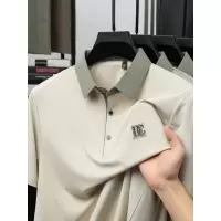 中年宽松T恤上衣夏季短袖休闲Polo衫纯色轻商务潮流透气男士体恤