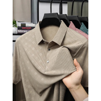 夏季冰丝POLO衫男短袖T袖翻领宽松男衫透气潮流休闲百搭男款T恤潮