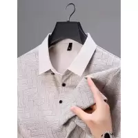 夏季新款商务polo衫短袖T恤男翻领时尚休闲印花保罗体恤衫爸爸装