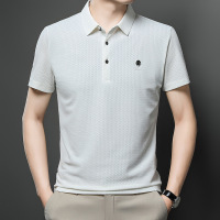 夏季男士短袖体恤衫中老年爸爸装上衣POLO男式打底衫宽松T恤衣服