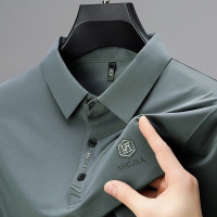 夏季短袖T恤男士翻领半袖POLO衫冰丝商务休闲新款男装保罗体恤潮