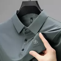 夏季短袖T恤男士翻领半袖POLO衫冰丝商务休闲新款男装保罗体恤潮