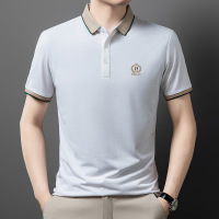 新款polo衫男短袖中年男士商务休闲翻领T恤衫刺绣薄款宽松爸爸装