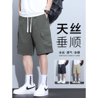 夏季薄款2025新款美式工装短裤男士宽松夏天速干透气运动五分裤子